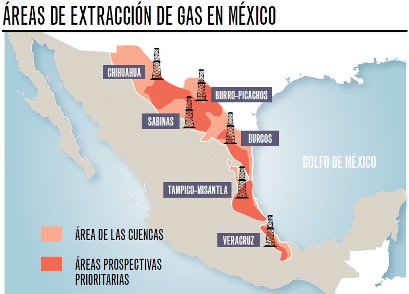 areas_de_extraccion_en_mexico Científicos de Elite Evaluarán Pros y Contras de Extraer Gas del Subsuelo